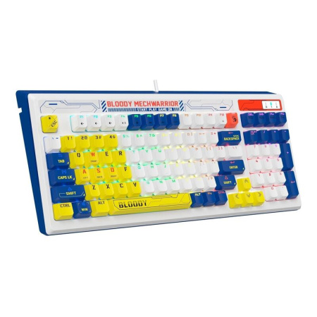 Клавиатура A4Tech Bloody B950 синий/белый