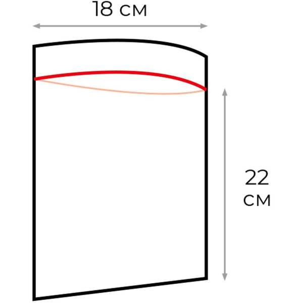 Пакет с замком zip-lock ПВД 18x22 см 40 мкм (15 штук в упаковке)