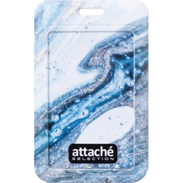 Бейдж Attache Selection Fluid вертикальный 110x68 мм крепление шнурком  (размер вкладыша 88x54 мм)