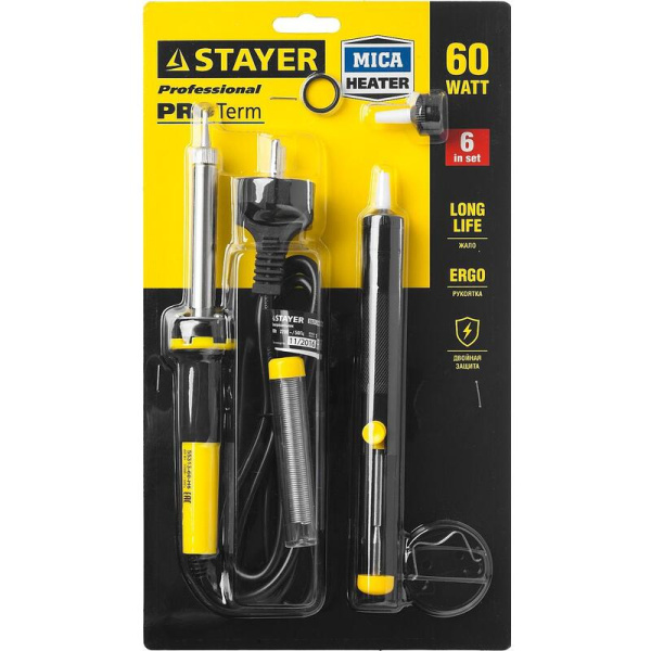 Набор для пайки Stayer proTerm в наборе 6 предметов (55313-60-H6)