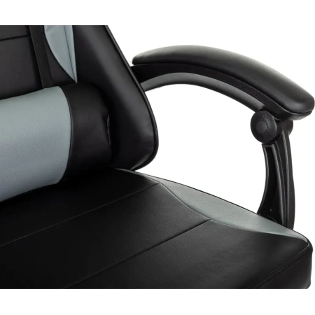 Кресло игровое Easy Game EG-907 чёрное/серое (экокожа, пластик)