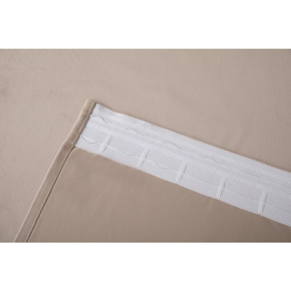 Комплект штор Casa Conforte Holland Вельвет (2 портьеры 200х270 см)  цвета капучино