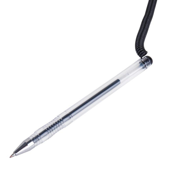Ручка гелевая на липучке для стола Deli черная (толщина линии 0.5 мм)