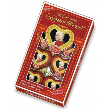 Шоколадные конфеты Reber Mozart сердечки-мини 80 г Шоколадные конфеты Reber Mozart сердечки-мини 80 г
