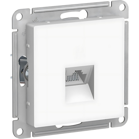 Розетка Systeme Electric AtlasDesign с рамкой скрытого монтажа белая  (1240160) Розетка Systeme Electric AtlasDesign с рамкой скрытого монтажа белая  (1240160)