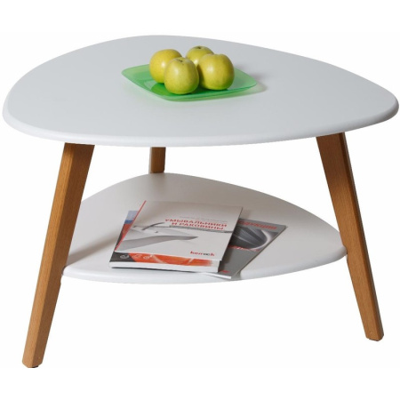 Стол журнальный  Бруклин (белый/дуб светлый, 780x770x500 мм)