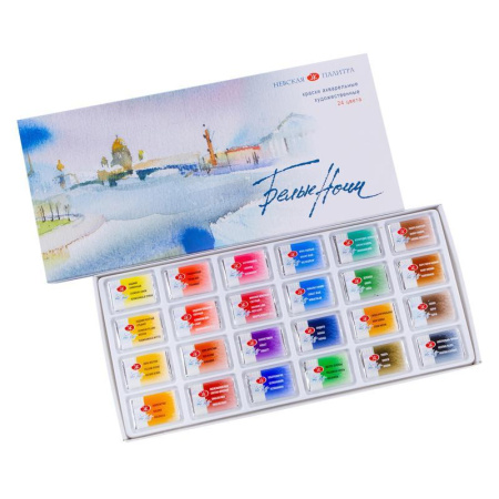 Краски акварельные Белые Ночи 24 штуки