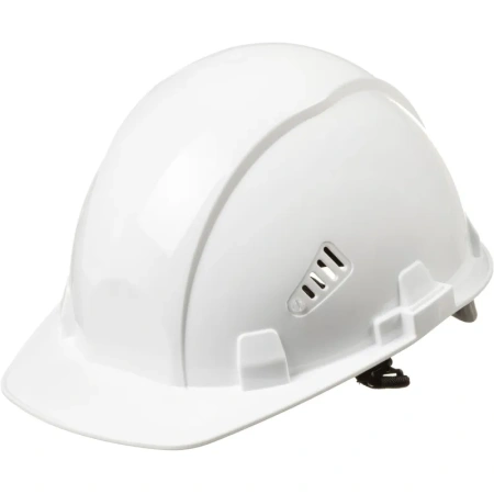 Каска защитная TOPFORT Стандарт 201 белая с храповым механизмом