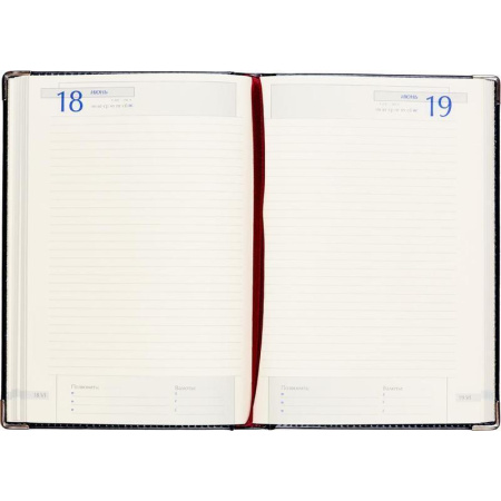 Ежедневник полудатированный Bruno Visconti Imperium натуральная кожа А5 208 листов синий (золотистый обрез, 145x216 мм) (артикул производителя 3-023/121)