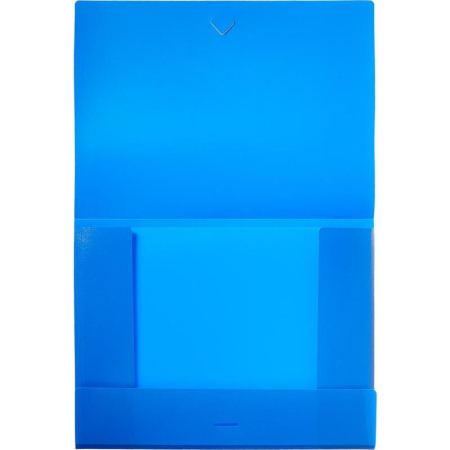 Папка-короб на клапане Attache А4 пластиковая синяя (0.5 мм, до 100 листов)