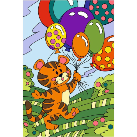 Картина по номерам Lori Волшебные истории Праздничный день