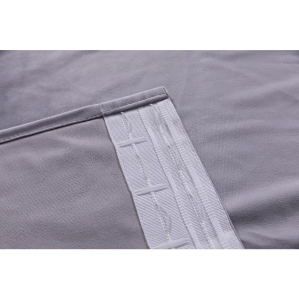 Комплект штор Casa Conforte Holland Вельвет (2 портьеры 200х270 см)  серый