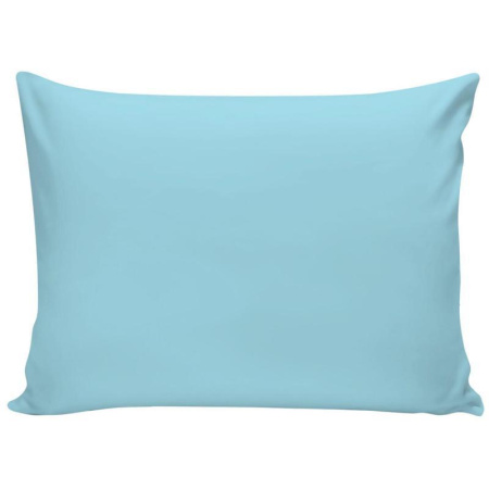 Наволочка на молнии 50x70 см трикотаж 125 г/кв.м голубая (2 штуки в упаковке)