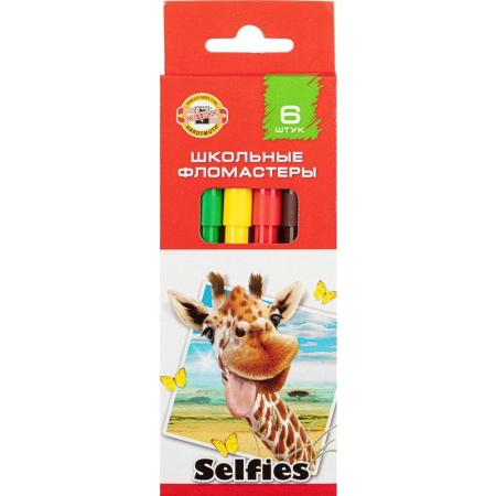 Фломастеры Koh-I-Noor Selfies 6 цветов Фломастеры Koh-I-Noor Selfies 6 цветов