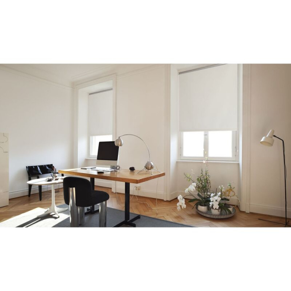 Рулонная штора Плайн Blackout полиэстер белая (40x160 см)