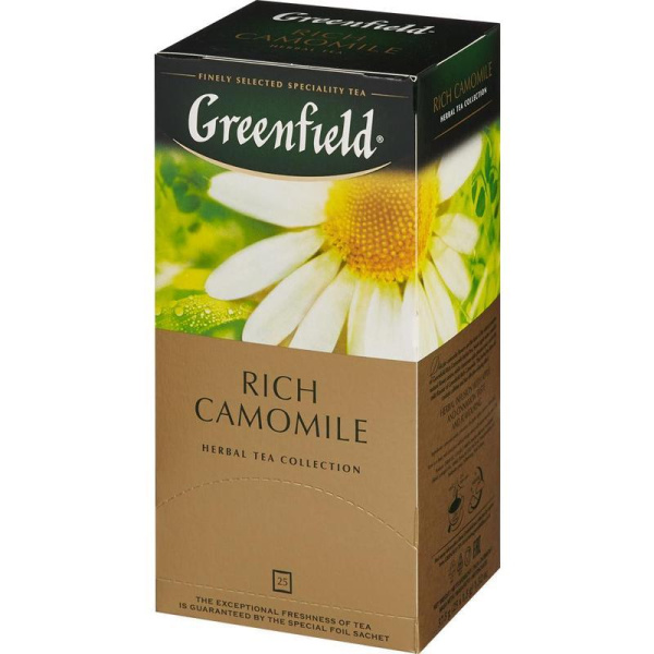Чай Greenfield Rich Camomile зеленый с ромашкой 25 пакетиков