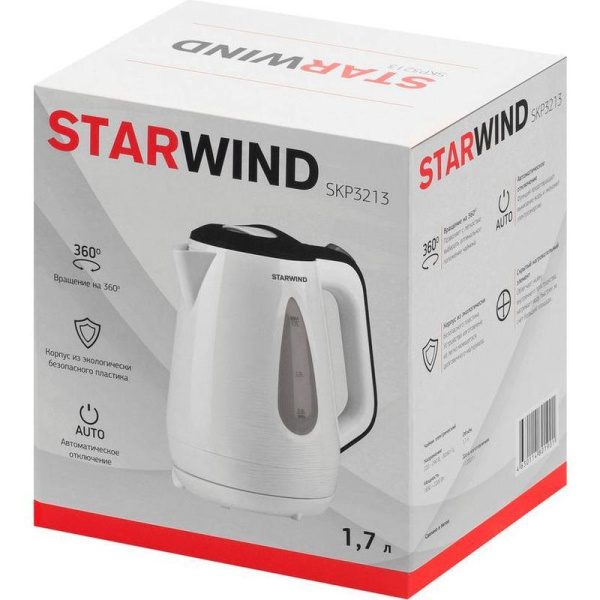 Чайник Starwind SKP3213 белый/черный