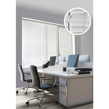 Жалюзи горизонтальные пластиковые белые (80х160 см)