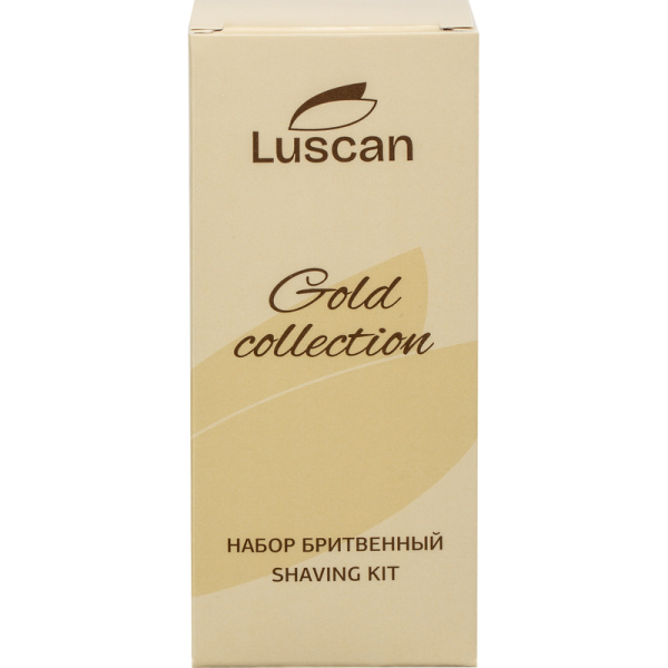 Набор бритвенный Luscan Gold Collection коробка (крем для бритья - 1 шт,  станок - 1 шт, 200 штук в упаковке)