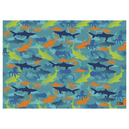 Пленка для уроков труда Акулы А4 голубая