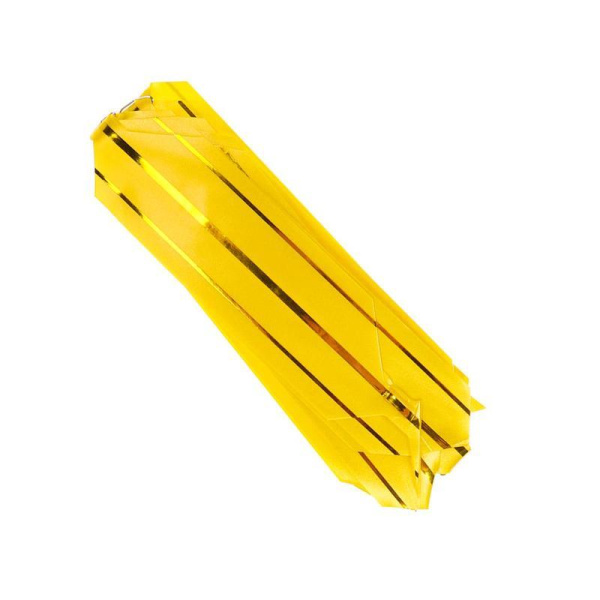Бант Шар Золотые линии желтый 3 см x 12 см (50 штук в упаковке)