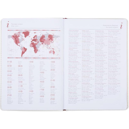 Ежедневник недатированный Attache Sidney Nebraska искусственная кожа А5  136 листов белый (золотистый обрез, 145x205 мм)