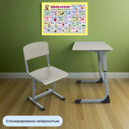 Стул ученический Комус Мебель серый/серый New рост 3-5