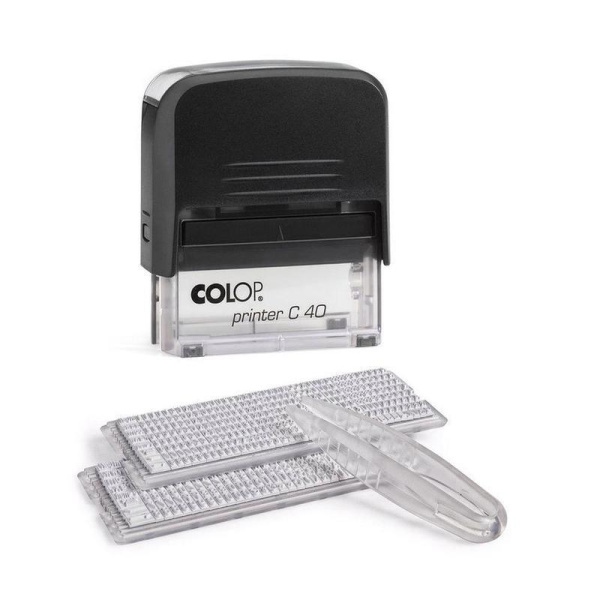 Штамп самонаборный Colop Printer C40-Set-F пластиковый 6/4 строки