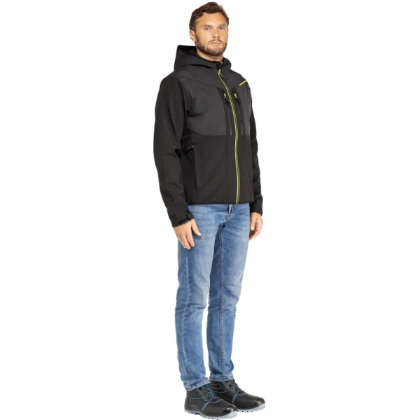 Куртка рабочая демисезонная мужская Delta Plus Horten2 черная/желтая  (размер 58-60, рост 188-194 см)