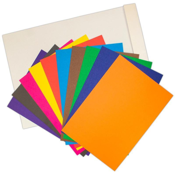 Картон цветной Луч Школа творчества (А4, 10 листов, 10 цветов, немелованный)