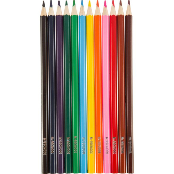 Карандаши цветные акварельные №1 School ColorPics шестигранные 12 цветов