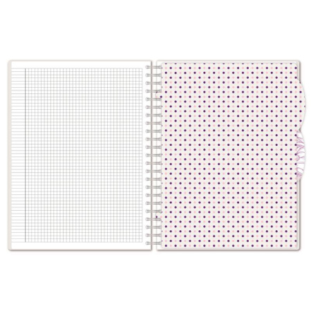 Бизнес-тетрадь Attache Selection Flower Dreams A4 140 листов белая в клетку на спирали (225х300 мм)