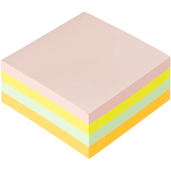 Стикеры Комус 76х76 мм неоновые 4 цвета (1 блок, 400 листов)