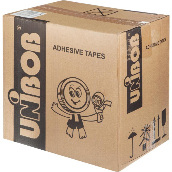 Клейкая лента упаковочная Unibob 700 48 мм x 66 м 47 мкм прозрачная (36 штук в упаковке)