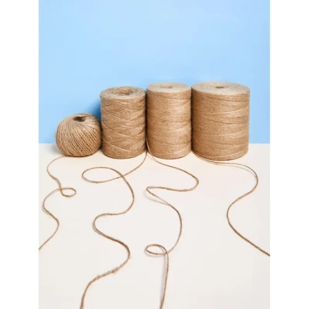 Шпагат джутовый полированный 1200 текс (длина 500 м, 0.56 кг в бобине)