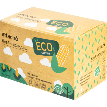 Клей-карандаш Attache на натуральной основе 15 г