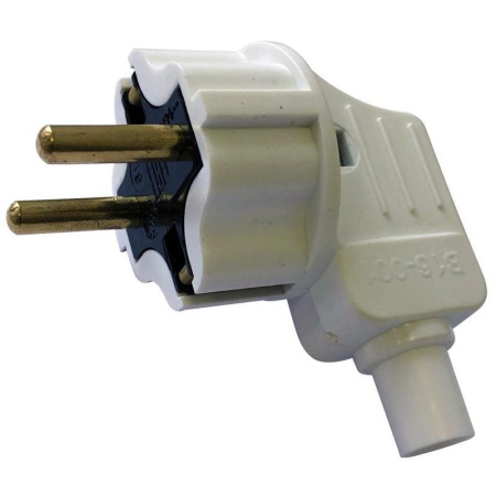 Вилка угловая В16-001 16 А 250 В с заземлением