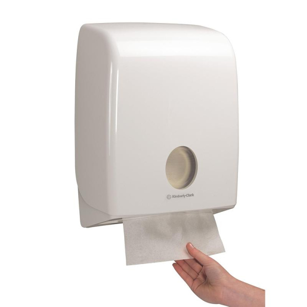 Диспенсер для листовых полотенец KIMBERLY-CLARK Aquarius пластиковый  белый (код производителя 6954)
