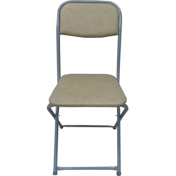 Стул обеденный Конференц складной бежевый (искусственная кожа, металл)
