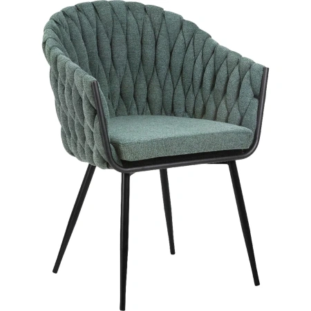 Кресло обеденное Dobrin Matilda зелёный (ткань, металл)