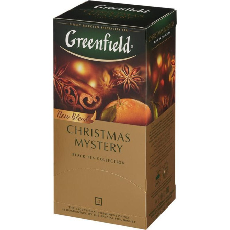 Чай Greenfield Christmas Mystery черный 25 пакетиков
