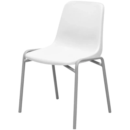 Стул обеденный Комус Мебель Стрит белый (пластик, металл)