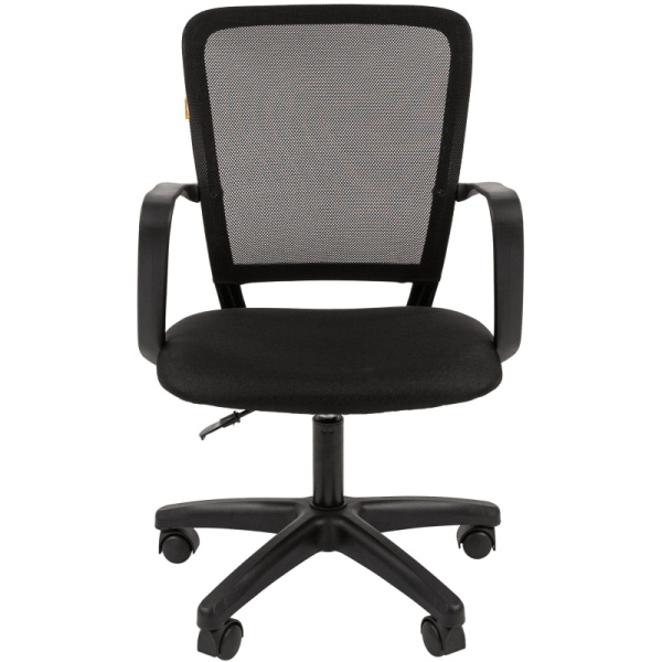 Кресло офисное Chairman 698LT чёрное (ткань/сетка, пластик)