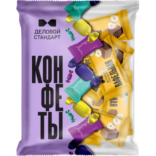 Конфеты глазированные вафельные Деловой Стандарт со вкусом ореха 0.5 кг