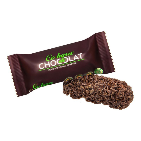 Конфеты Co barre de Chocolat мультизлаковые с темной кондитерской глазурью 200 г