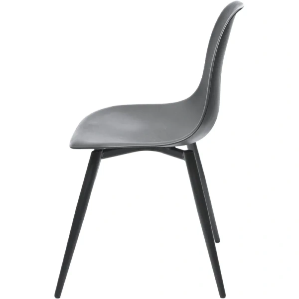 Стул обеденный Комус Eames Plast чёрный (пластик, металл)