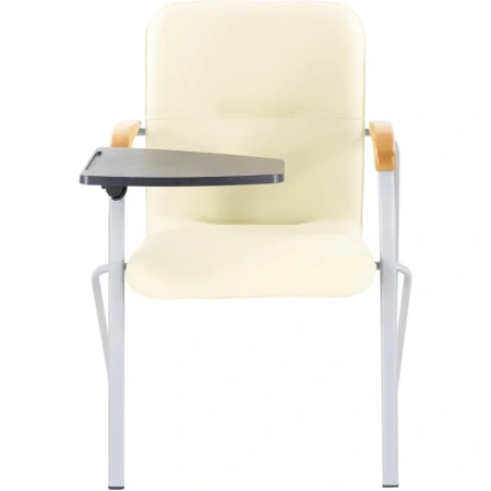 Конференц-кресло Easy Chair Samba GR бежевое/бук (экокожа,  металл)