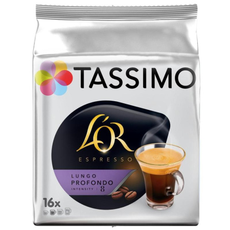 Кофе в капсулах для кофемашин Tassimo L'or Lungo Profondo (16 штук в  упаковке)