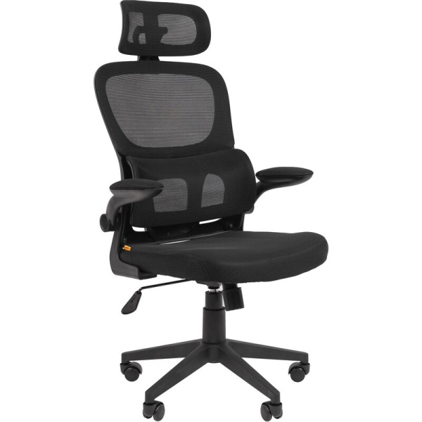 Кресло для руководителя Chairman CH630 черное (сетка/ткань, пластик)