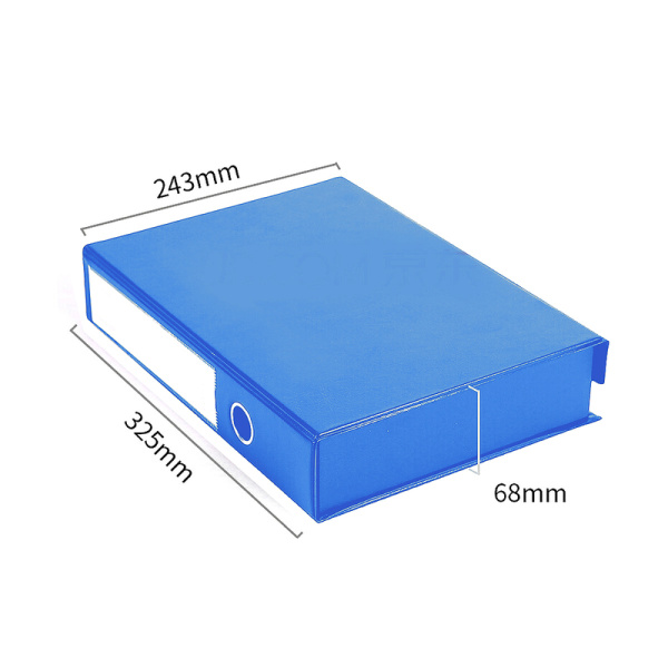 Короб архивный картон/пластик COMIX на кнопке 325x65x243 мм синий до 500  листов